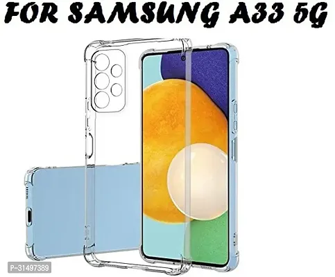 ROYALBASE Back Cover for Samsung Galaxy A33 5G Transparent Grip Case Silicon Pack of 1-thumb0