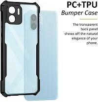 Back Cover for POCO C50  REDMI A1 PLUS Black Transparent Pack of 1-thumb3