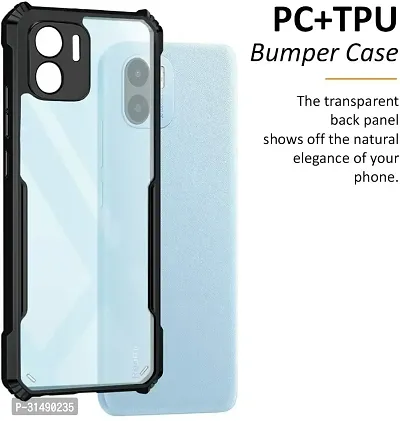 Back Cover for POCO C50  REDMI A1 PLUS Black Transparent Pack of 1-thumb4