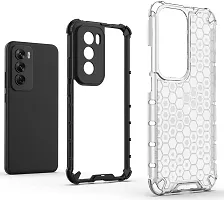 ROYALBASE Back Cover for Oppo Reno 12 5G Transparent Camera Bump Protector Pack of 1-thumb1