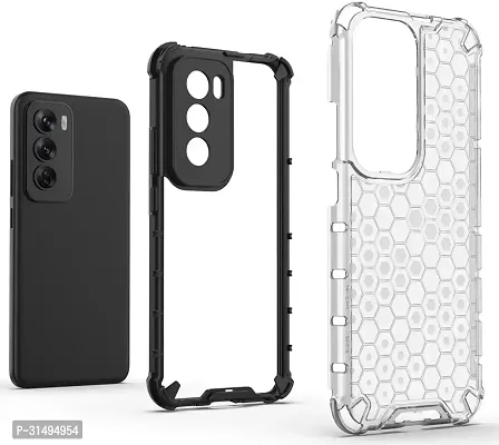 ROYALBASE Back Cover for Oppo Reno 12 5G Transparent Camera Bump Protector Pack of 1-thumb2