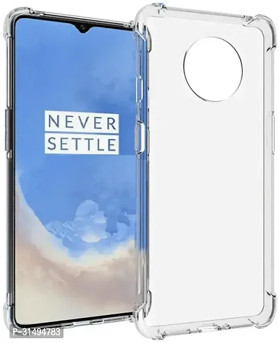 ROYALBASE Back Cover for OnePlus 7T Transparent Grip Case Pack of 1-thumb0