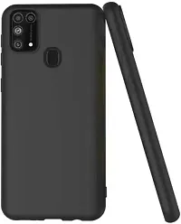 Back Cover for Samsung Galaxy M31 Black Grip Case Silicon Pack of 1-thumb1