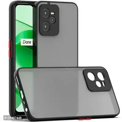 ROYALBASE Back Cover for Realme C35 Black Camera Bump Protector-thumb0