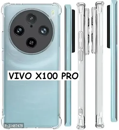 Back Cover for Vivo X100 Pro 5G BM Transparent Shock Proof Silicon Pack of 1-thumb0