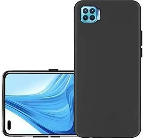 CELZO Silicon Back Cover Case for Oppo F17 Pro - {Black}