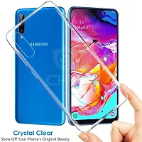 ROYALBASE Back Cover for SAMSUNG GALAXY A70 Transparent Grip Case Pack of 1-thumb3