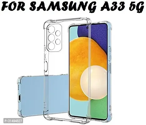 ROYALBASE Back Cover for Samsung Galaxy A33 5G Transparent Grip Case Silicon Pack of 1-thumb0