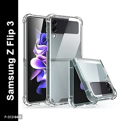 ROYALBASE Back Cover for Samsung Galaxy Z Flip 3 Samsung Z Flip 3 Transparent Grip Case Silicon Pack of 1