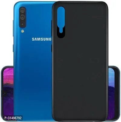 ROYALBASE Back Cover for SAMSUNG GALAXY A50 Black Grip Case Silicon Pack of 1