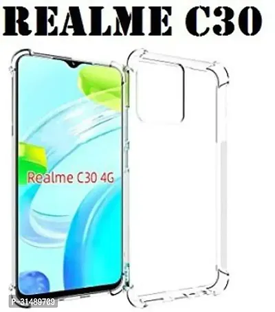 Back Cover for Realme C30 back glass Transparent Camera Bump Protector Silicon Pack of 1-thumb0