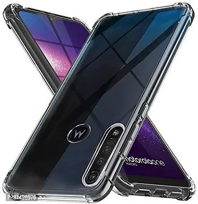 ROYALBASE Back Cover for Motorola One Macro Transparent Grip Case Pack of 1