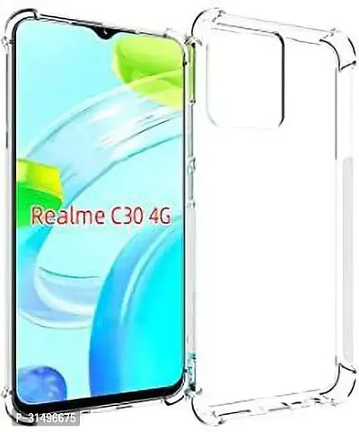 ROYALBASE Back Cover for Realme C30 back glass Transparent Camera Bump Protector Silicon Pack of 1-thumb0