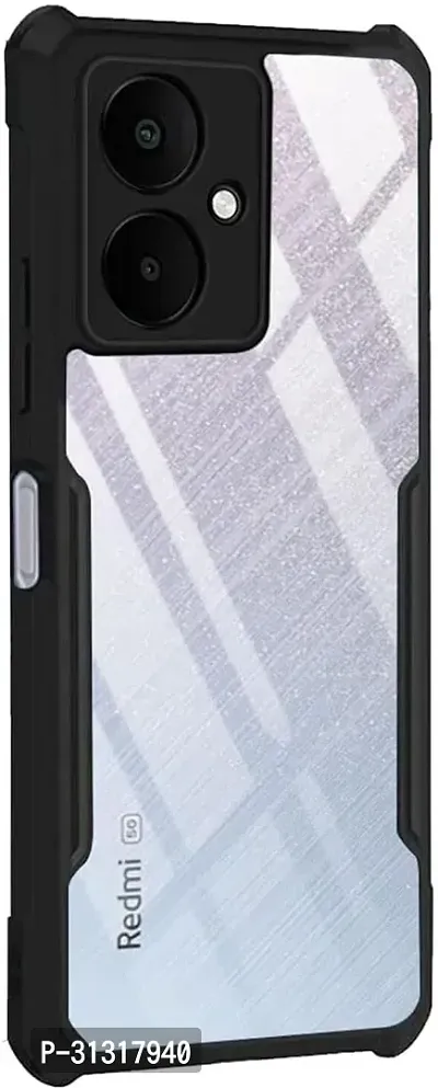 ROYABASE Back Cover for Redmi 13C 5G ip Black Grip Case Silicon Pack of 1-thumb0