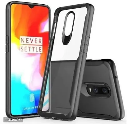 Back Cover for OnePlus 6T Black Grip Case Pack of 1-thumb0