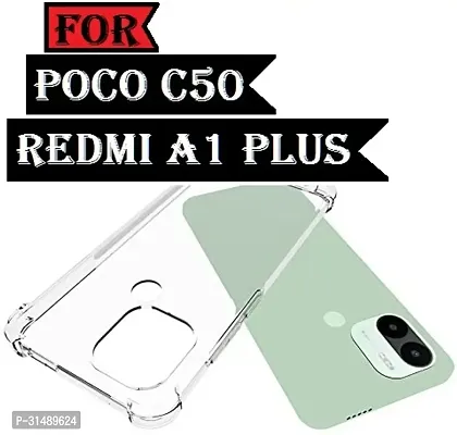 Back Cover for POCO C50  REDMI A1 PLUS Transparent Camera Bump Protector Silicon Pack of 1-thumb4