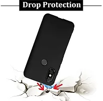 ROYALBASE Back Cover for Mi Redmi 6 pro Black Grip Case Silicon Pack of 1-thumb2