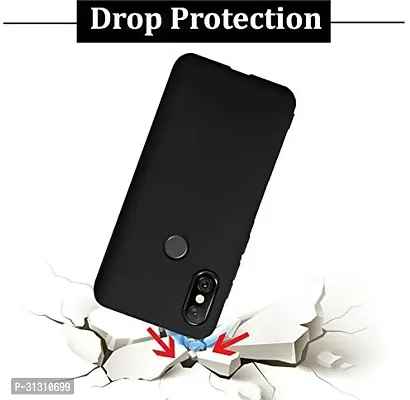 ROYALBASE Back Cover for Mi Redmi 6 pro Black Grip Case Silicon Pack of 1-thumb3