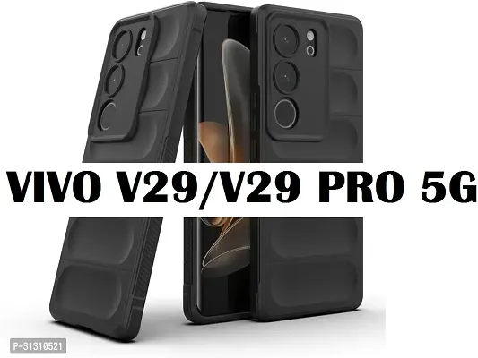 ROYALBASE Back Cover for Vivo V29 5G Vivo V29 Pro 5G MG Black Camera Bump Protector Pack of 1