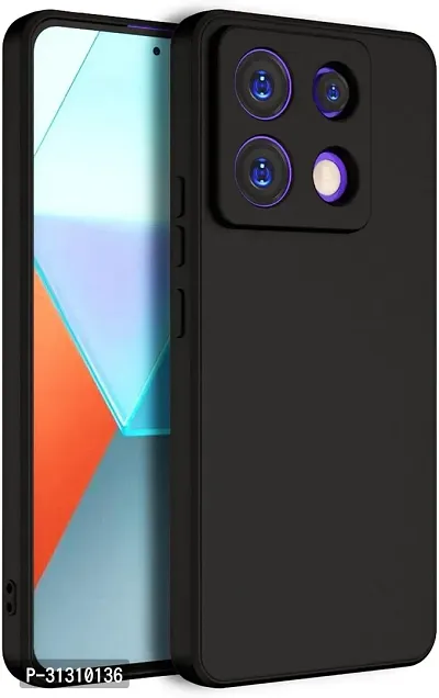 ROYALBASE Back Cover for Poco X6 5GRedmi Note 13 Pro 5G CA Black Camera Bump Protector Silicon Pack of 1