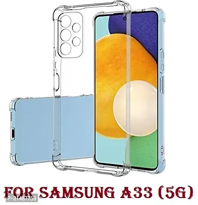 Back Cover for Samsung Galaxy A33 5G Transparent Grip Case Silicon Pack of 1-thumb0