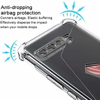 ROYALBASE Back Cover for Asus ROG Phone 3 Transparent Grip Case Silicon Pack of 1-thumb1