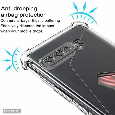 ROYALBASE Back Cover for Asus ROG Phone 3 Transparent Grip Case Silicon Pack of 1-thumb2