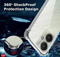 Back Cover for Redmi 13c 5G Transparent Rugged Armor Silicon Pack of 1-thumb1