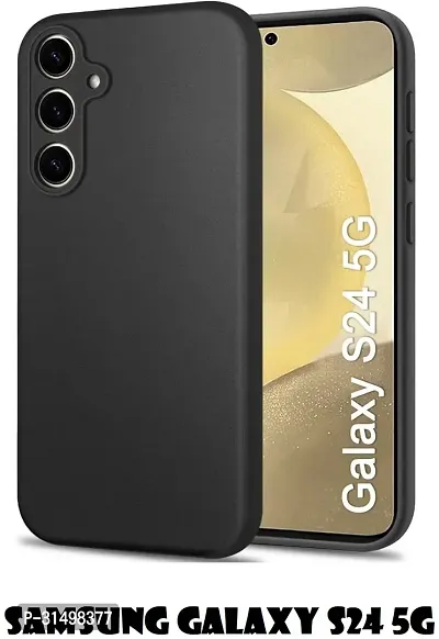 ROYALBASE Back Cover for Samsung Galaxy S24 5G Samsung Galaxy S24 Black Camera Bump Protector Silicon Pack of 1-thumb0