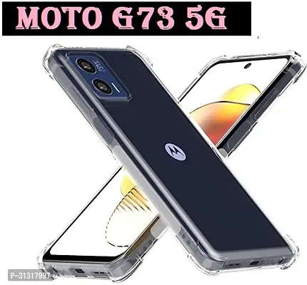 ROYALBASE Back Cover for Moto G73 5GMotorla G73 5G Transparent Shock Proof Silicon Pack of 1-thumb0