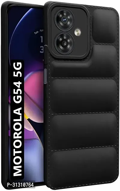 ROYALBASE Back Cover for Moto G54 5G PF Black Grip Case Silicon Pack of 1