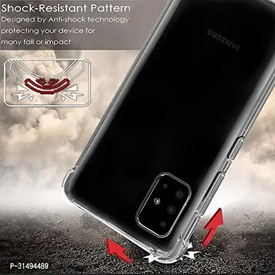 Back Cover for Samsung Galaxy A51 Transparent Grip Case Silicon Pack of 1-thumb3