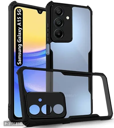 ROYALBASE Back Cover for Samsung Galaxy A15 5G IP Black Camera Bump Protector Silicon Pack of 1