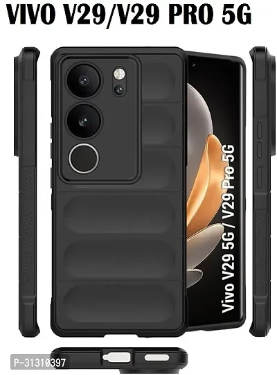 ROYALBASE Back Cover for Vivo V29 5G Vivo V29 Pro 5G MG Black Camera Bump Protector Pack of 1