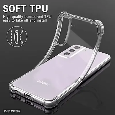 Back Cover for Samsung Galaxy S21 FE Transparent Grip Case Silicon Pack of 1-thumb2