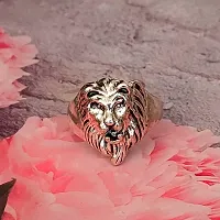 Shiv Creation Retro Biker Men Silver Plated Lion Head Ring  Silver  Alloy  Ring For Men And Women-thumb4