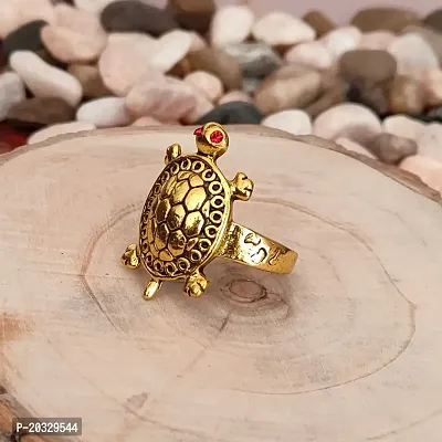 Shiv Creation Decent Design Tortoise Turtle Charm Best Quality  Gold  Metal  Ring For Men And Women
