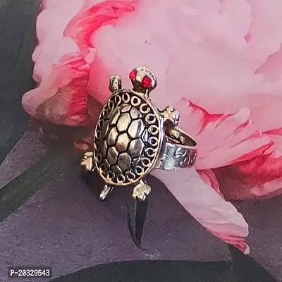 Shiv Creation Decent Design Tortoise Turtle Charm Best Qualitynbsp;  Silver  Metal  Ring For Men And Women
