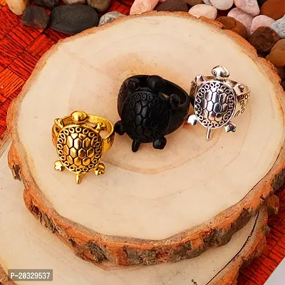 Shiv Creation Decent Design Tortoise Turtle Charm Best Quality Metal Ring  Gold, Black, Silver  Metal  Ring For Men And Women