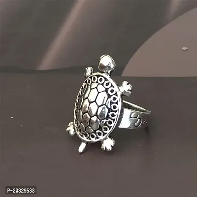 Shiv Creation Decent Design Tortoise Turtle Charm Best Quality Metal Ring  Silver  Metal  Ring For Men And Women
