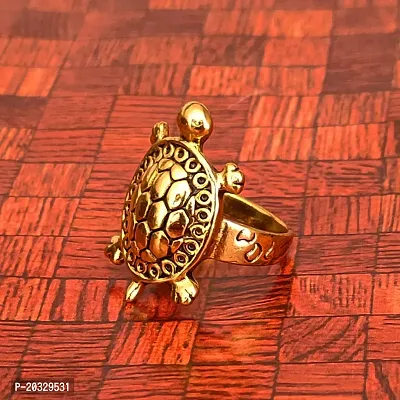 Shiv Creation Decent Design Tortoise Turtle Charm Best Quality Metal Ring  Gold  Metal  Ring For Men And Women