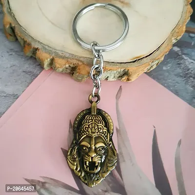 Shiv Creation God Vishnu avatar Narasimha Lion Head Keychain-thumb0