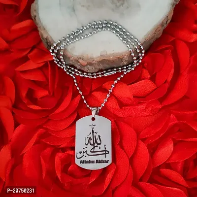 Shiv Creation Allah Pendant Necklace Chainnbsp;Silver  Stainless Steel  For Men And Women