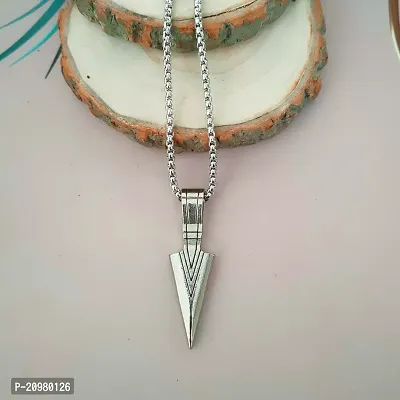 Shiv Creation Punk Style Men's Chocker Arrowhead Pendant-thumb0