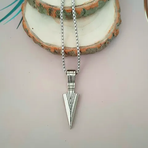 Shiv Creation Punk Style Men's Chocker Arrowhead Pendant