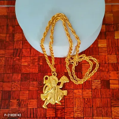 Religious Jewelry Pawan Putra Hanuman Bajrangbali Locket With Chain