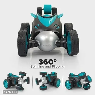 Multicolor Remote Control Stunt Car 360deg; Rotating Rolling Rechargeable Race Car-thumb0