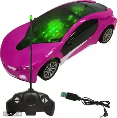 Remote Control Car 4 Function Rechargeable 3D Lighting Toy Car For Kids