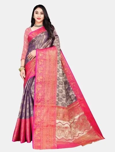 Stylish Art Silk Saree with Blouse piece For Women