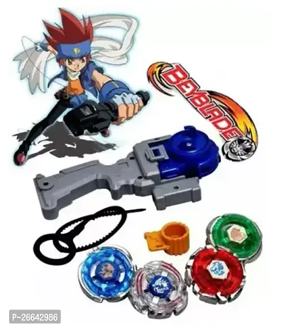 Bestie Toys Beyblade Metal Fusion 4 Bey With Handle And Launcher